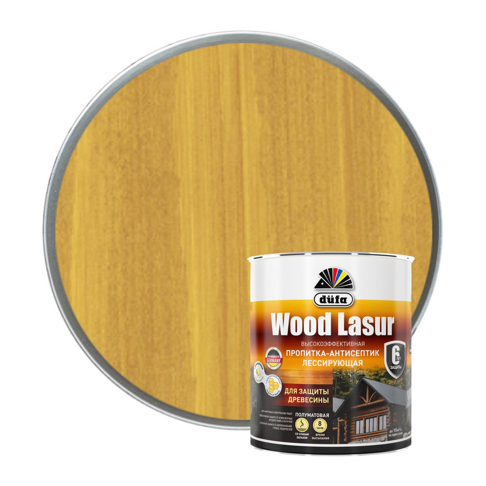Пропитка лессирующая для защиты древесины Dufa Wood Lasur сосна 0,9 л  #1