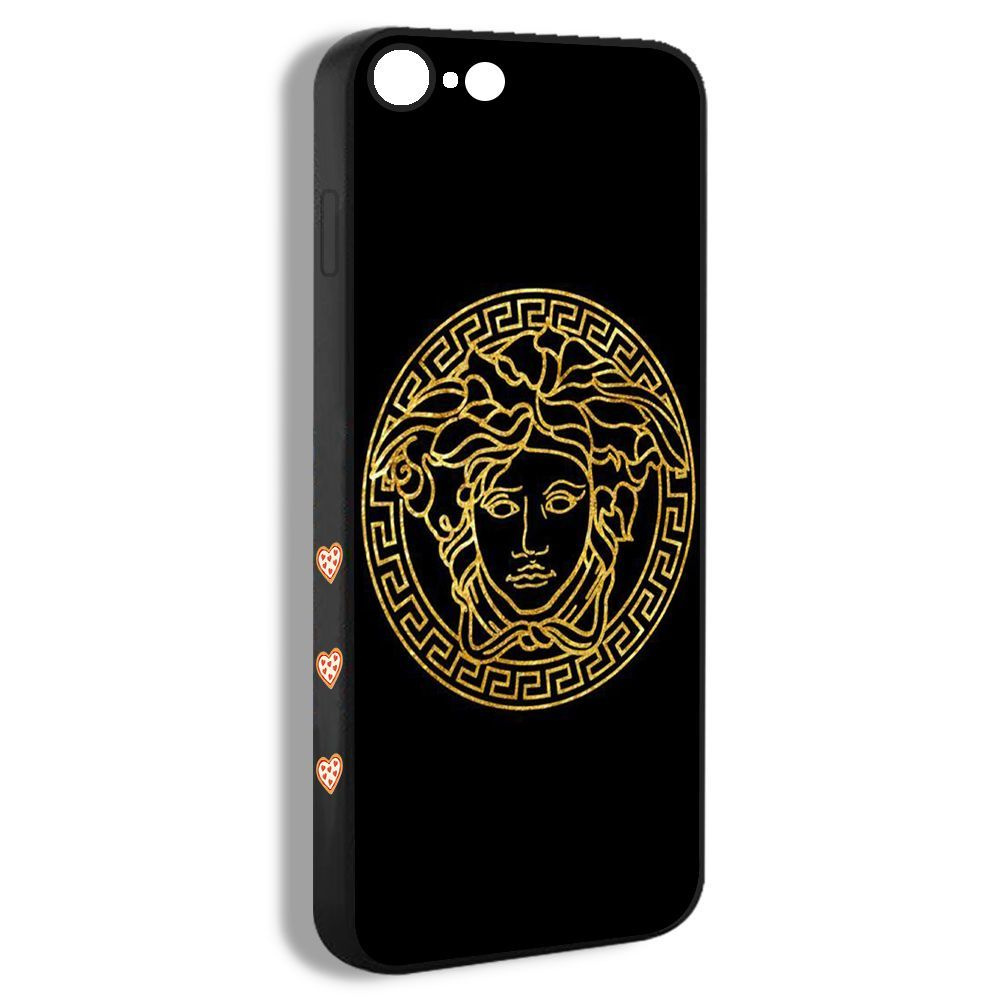 чехол для смартфона Подходит для iPhone 8 Versace Версаче черный золото  логотип TTT04 - купить с доставкой по выгодным ценам в интернет-магазине  OZON (1095933045)