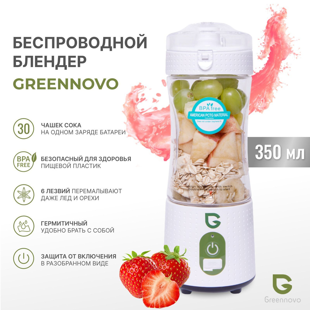 Блендер GREENNOVO KSQ-B1-_8509401000 купить по низкой цене с доставкой в  интернет-магазине OZON (484600578)