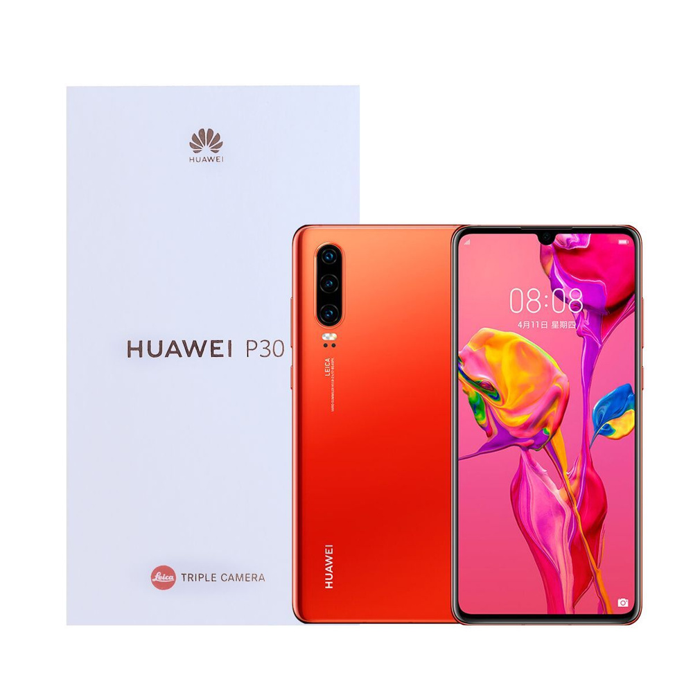 HUAWEI Смартфон HUAWEI P30 8+256GB,red 8/256 ГБ, красный