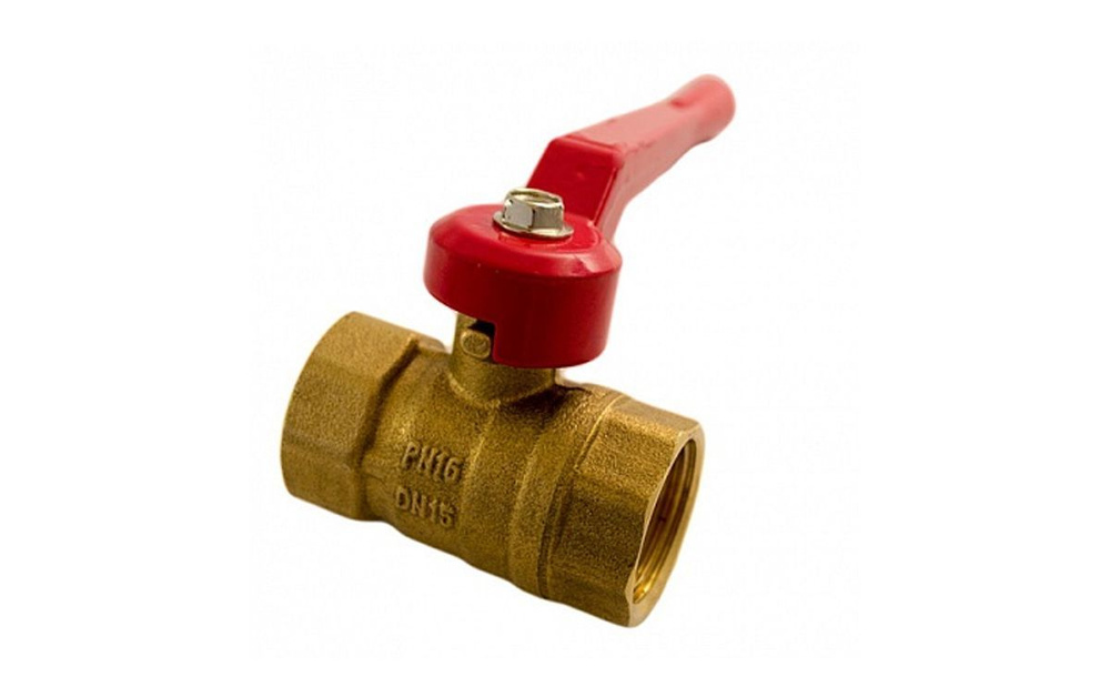Кран шаровой латунь 11Б27П1 ДУ 15 РУ16 ВР рычаг - купить по низкой цене ...