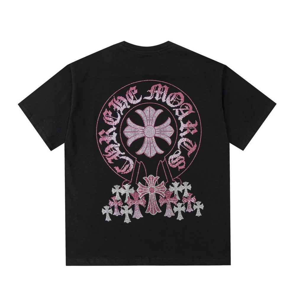 Футболка Chrome Hearts, размер 48, цвет черный, 棉100% - купить по ...