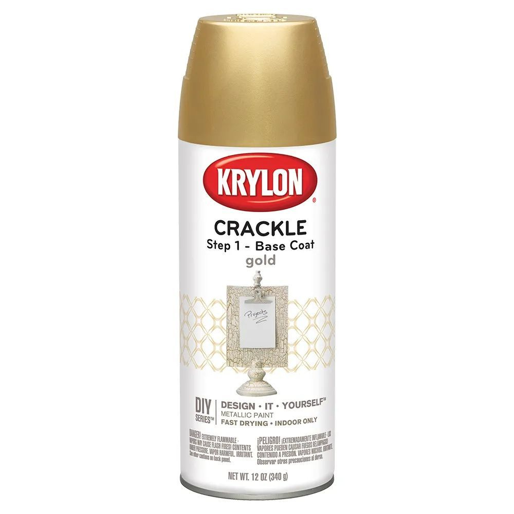 Аэрозольная краска Krylon Crackle Step 1 Base Coat кракелюр аэрозоль,  Глянцевое покрытие, золотой - купить в интернет-магазине OZON по выгодной  цене (1153862234)