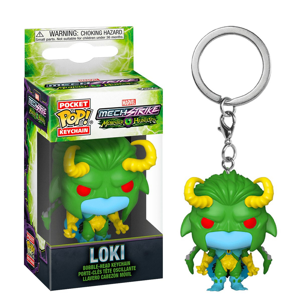 Брелок Funko POP Loki keychain из комиксов Marvel Mech Strike: Monster Hunters / Локи из Марвел Меха #1