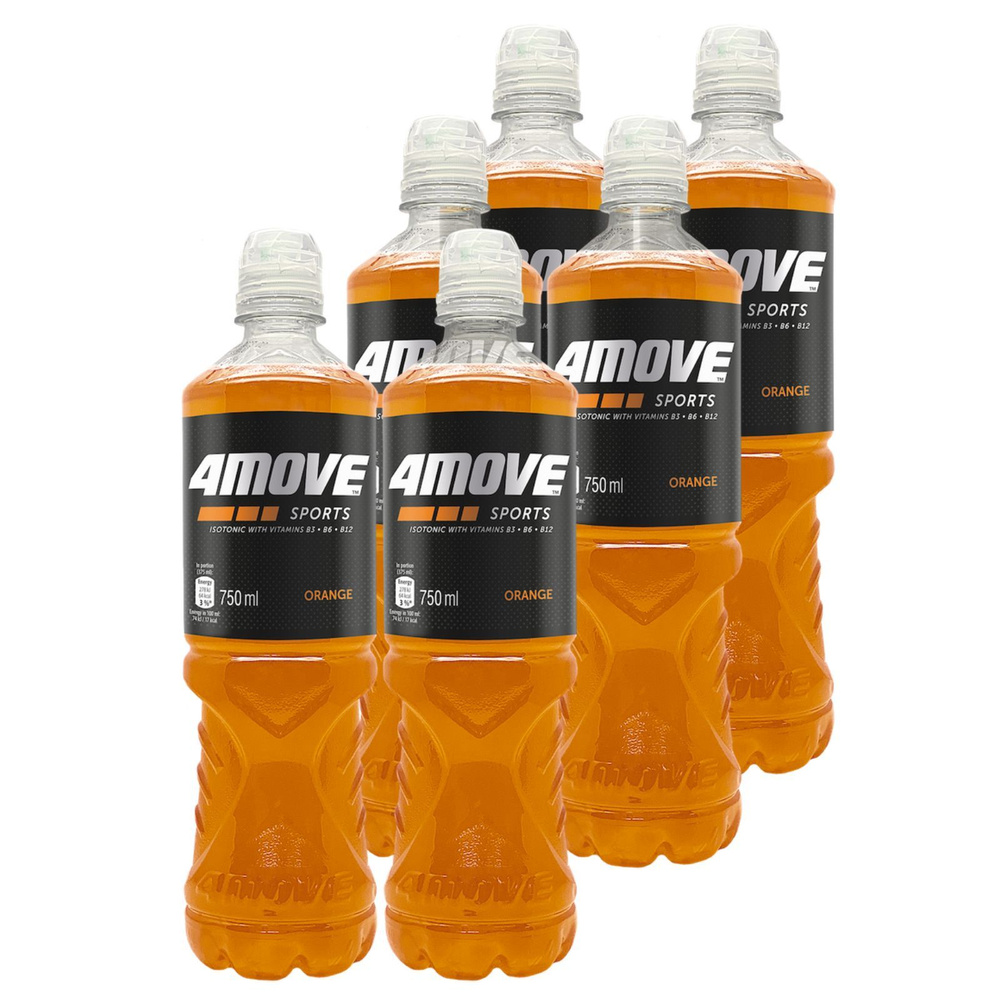 Изотонический напиток 4MOVE ISOTONIC DRINK ORANGE 750 мл со вкусом апельсин  6 шт