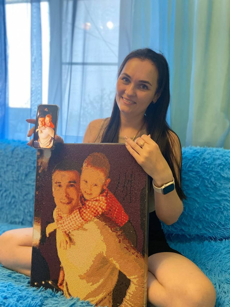 Алмазная мозаика по фото полное заполнение круглые стразы - купить с ...