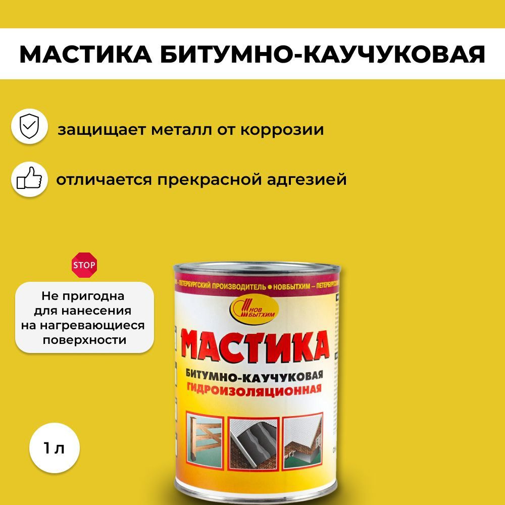 Новбытхим Мастика гидроизоляционная 1 л 1 кг #1