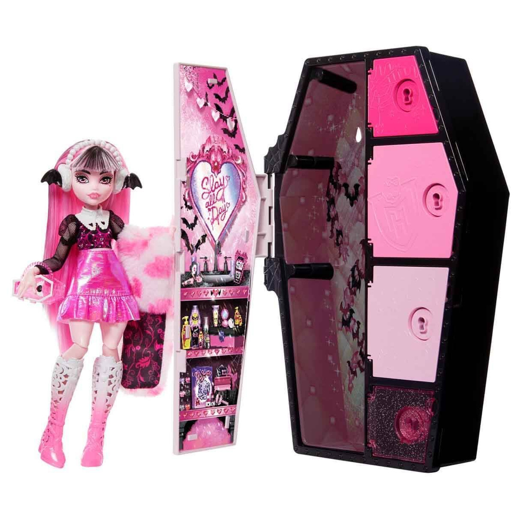 Monster High Mysterious Friends Playset S2 HNF73 - Дракулаура - купить с  доставкой по выгодным ценам в интернет-магазине OZON (1274860422)