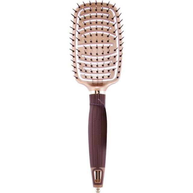 Olivia Garden Расческа для волос EXPERT CARE FLEX Nylon Bristles Gold ...
