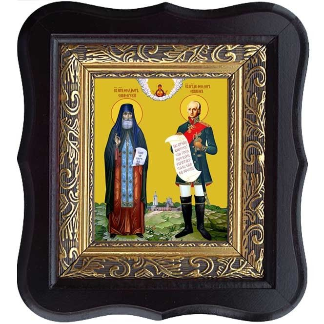 Феодор Ушаков и Феодор Санаксарский. Икона на холсте. - купить по ...