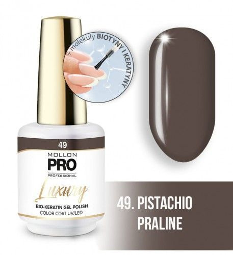 Mollon Pro/ Гель-лак LUXURY COLOR COAT №49 PISTACHIO PRALINE (8 ml) #1