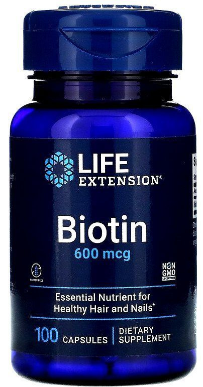 Biotin 600 mcg 100 caps Life Extension США / Биотин 600 мкг 100 капсул ...