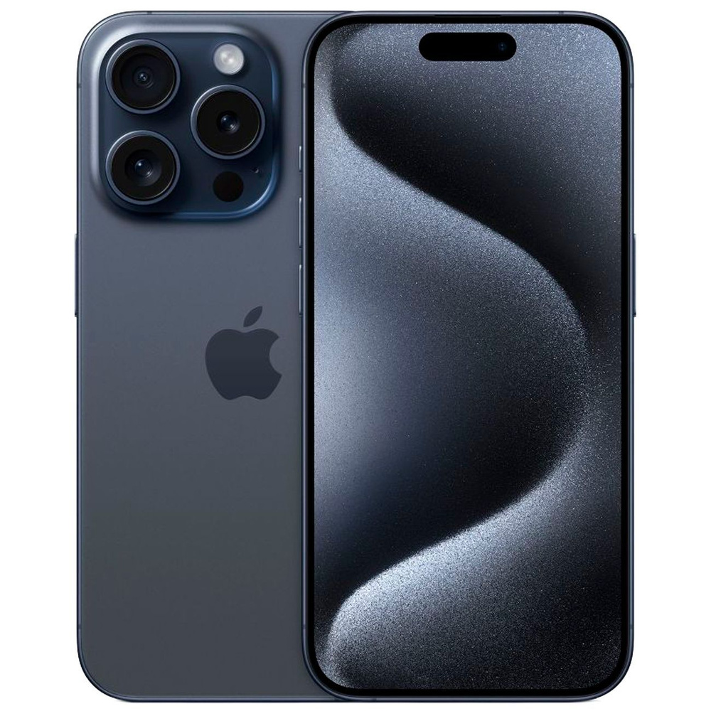 Apple Смартфон iPhone 15 Pro 256GB Blue Titanium (Dual Sim) 256 ГБ, серый металлик, синий  #1