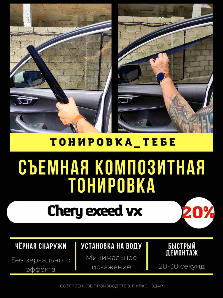 Пленка тонировочная, 100х50 см, светопропускаемость 20% #1