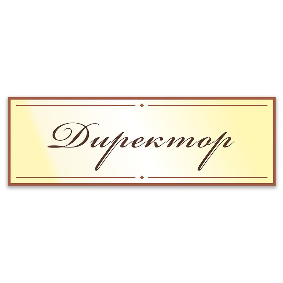 Табличка, Дом стендов, Директор, 30 см х 10 см, в школу, на дверь, 30 ...