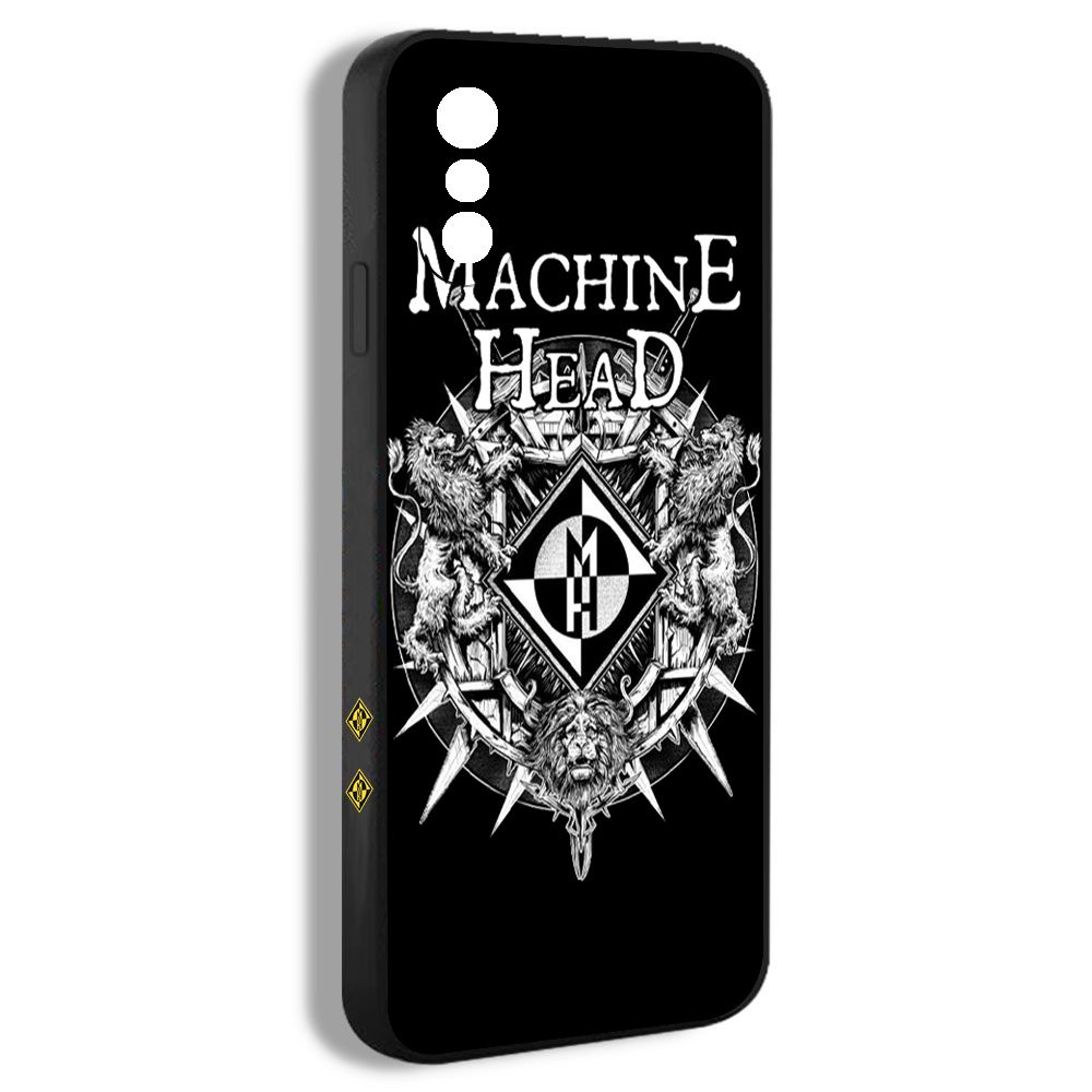 чехол для смартфона Подходит для iPhone X Machine head группа логотип Черно  белая картина IQI22 - купить с доставкой по выгодным ценам в  интернет-магазине OZON (1261093976)