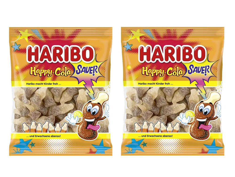 Мармелад Haribo Happy Cola Sauer / Кола кислая, 2 шт по 175гр #1