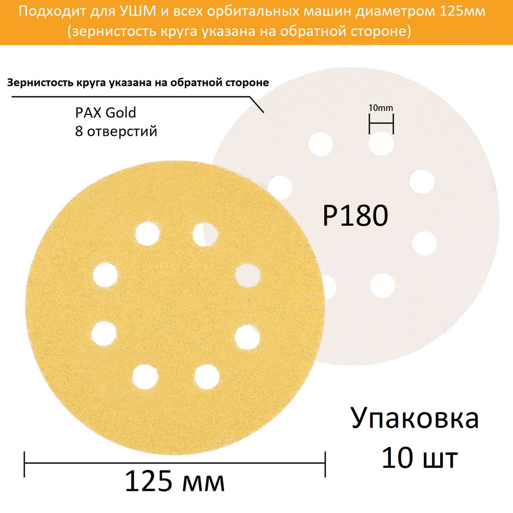 Круг шлифовальный PAX 125 - купить по низким ценам в интернет-магазине OZON  (1268581868)