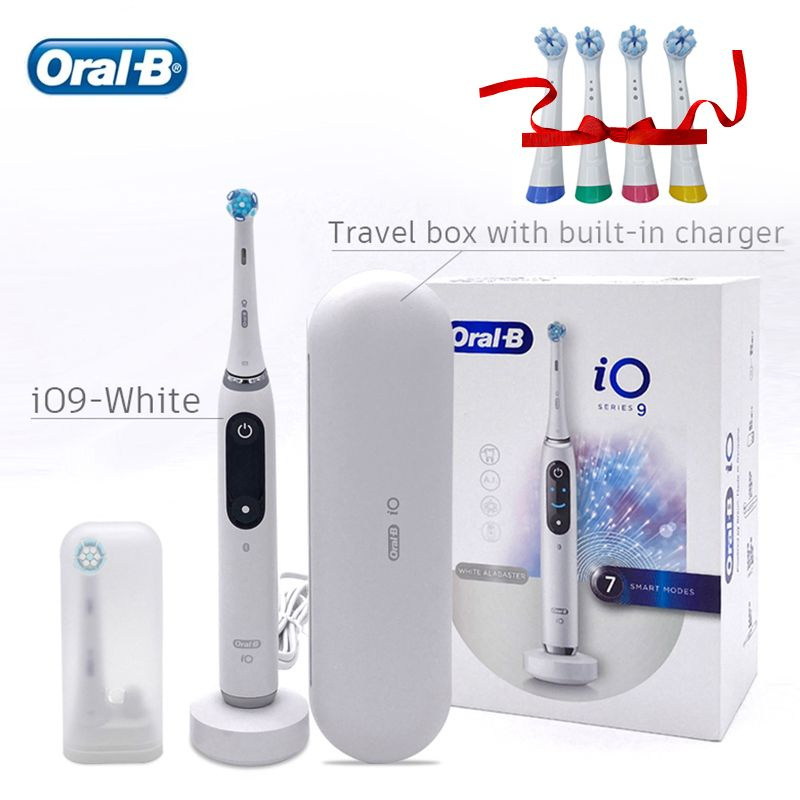 Электрическая зубная щетка Oral B iO9, белый, кремовый #1