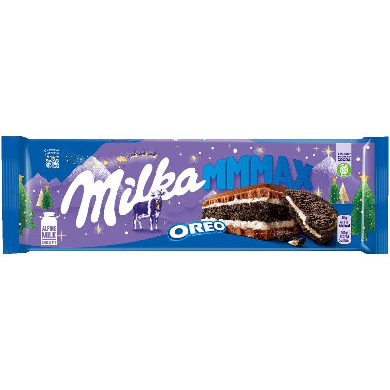 Шоколад молочный Milka с начинкой со вкусом ванили и печеньем Орео ...