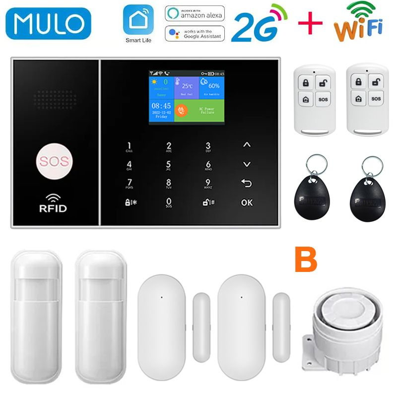 MULO Wi-Fi GSM сигнализация для дома, беспроводная охранная система ...