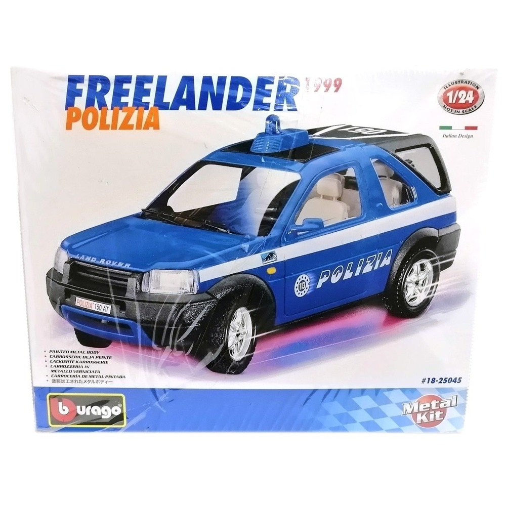 Land Rover Freelander Polizia 1999 Bburago 1:24 сборная металлическая  модель автомобиля 18-25045 - купить с доставкой по выгодным ценам в  интернет-магазине OZON (1290638884)