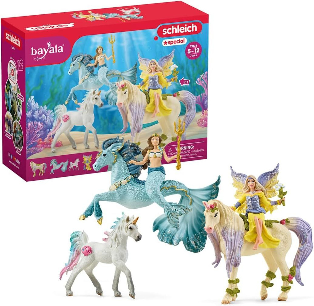 Schleich Игровой набор Bayala Фея Фейя, русалка Эйела, единорог и пони