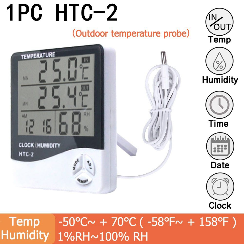 ЖК-электронный цифровой измеритель температуры и влажности, монитор для ...