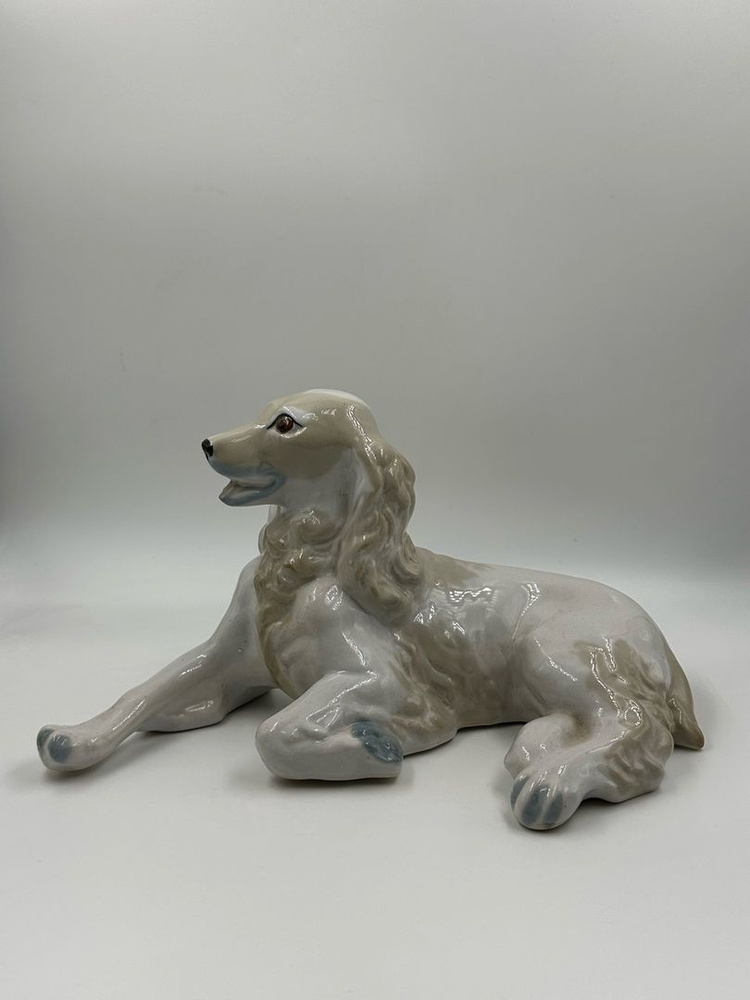 Фарфоровая Статуэтка Собака-Спаниель Высота 13,5 см ЛФЗ Стройфаянс СССР ...