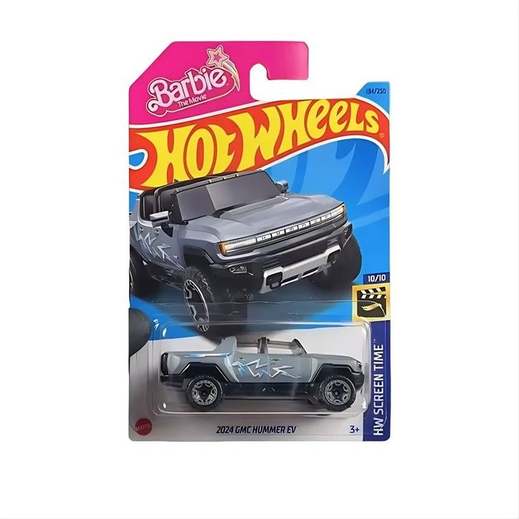 HKH13 Машинка металлическая игрушка Hot Wheels коллекционная модель 2024 GMC Hummer EV серый  #1