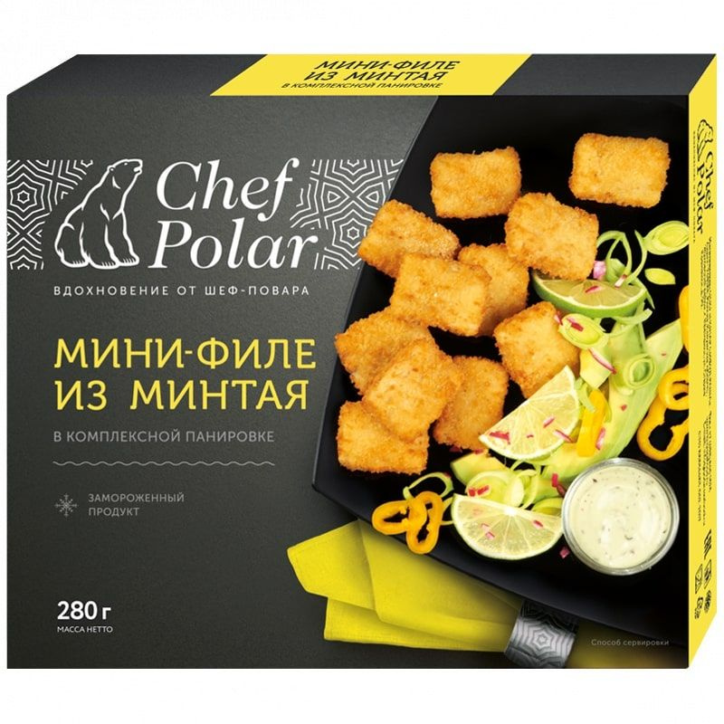 Мини-филе минтая в панировке Chef Polar, 280 г - купить с доставкой по ...