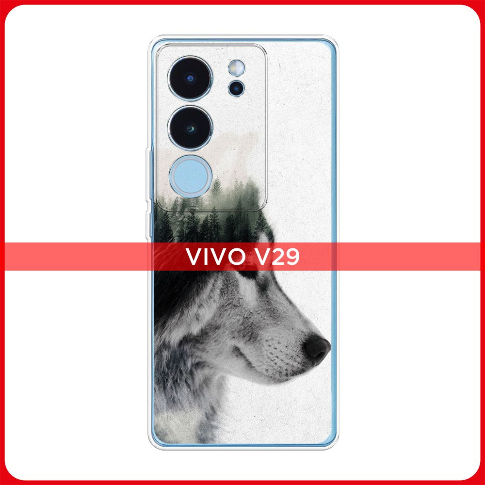 Силиконовый чехол на Vivo V29 5G / Виво V29 5G Волк лес - купить с  доставкой по выгодным ценам в интернет-магазине OZON (1150246617)