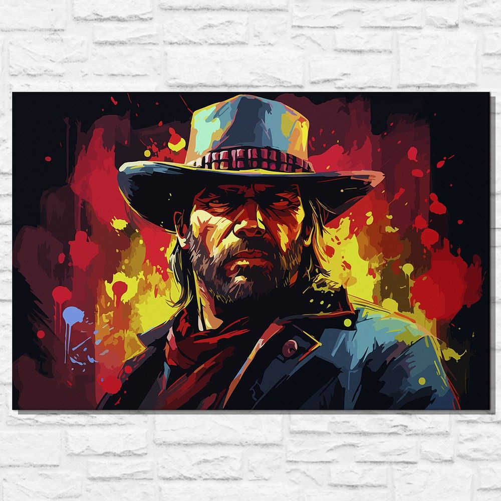 Картина по номерам на холсте игра RDR 2 (red dead, PS, PC, XBOX, SWITCH) -  13154 Г 60x40 - купить с доставкой по выгодным ценам в интернет-магазине  OZON (1313959646)