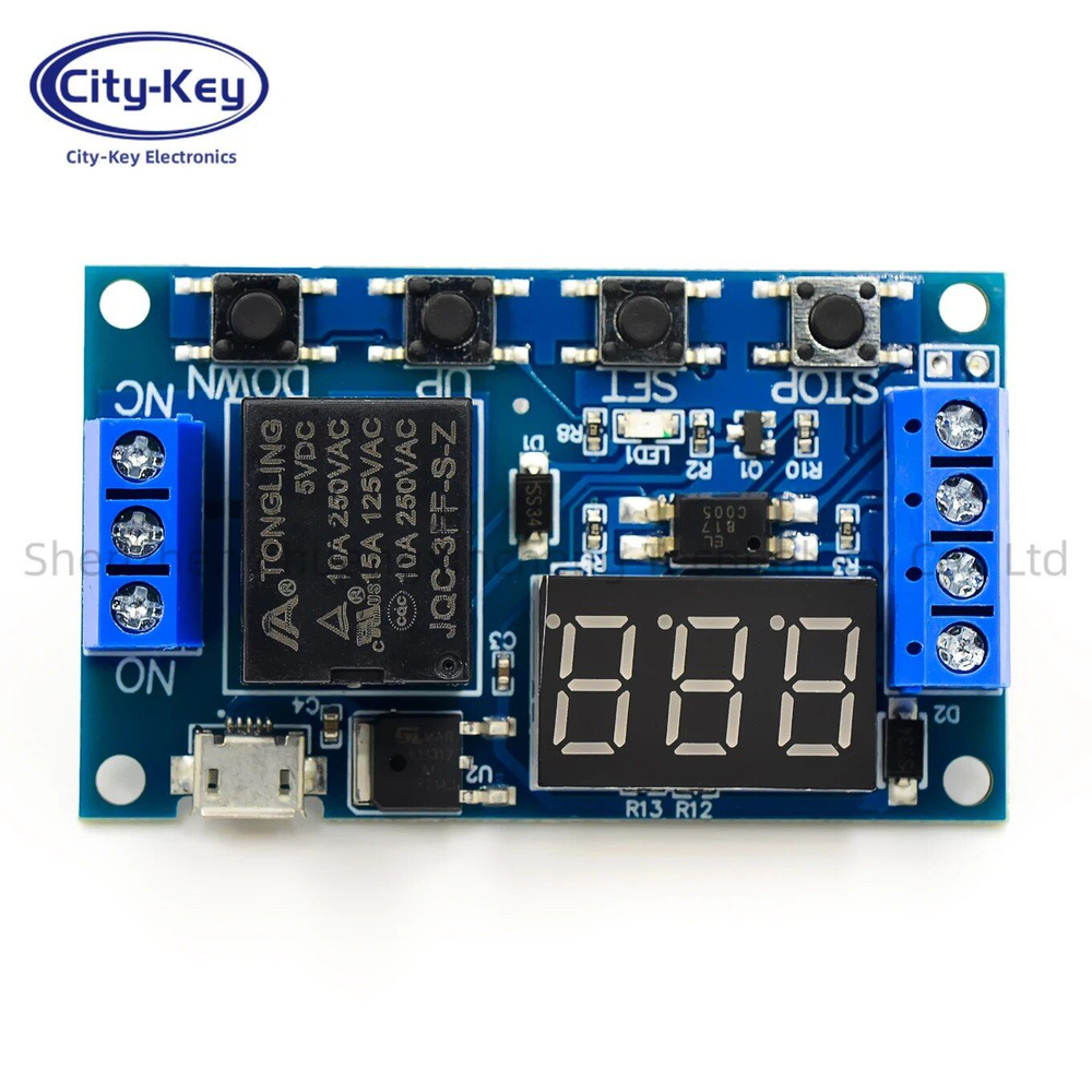 Релейный модуль 6-30 В, переключатель триггера, схема задержки времени ...