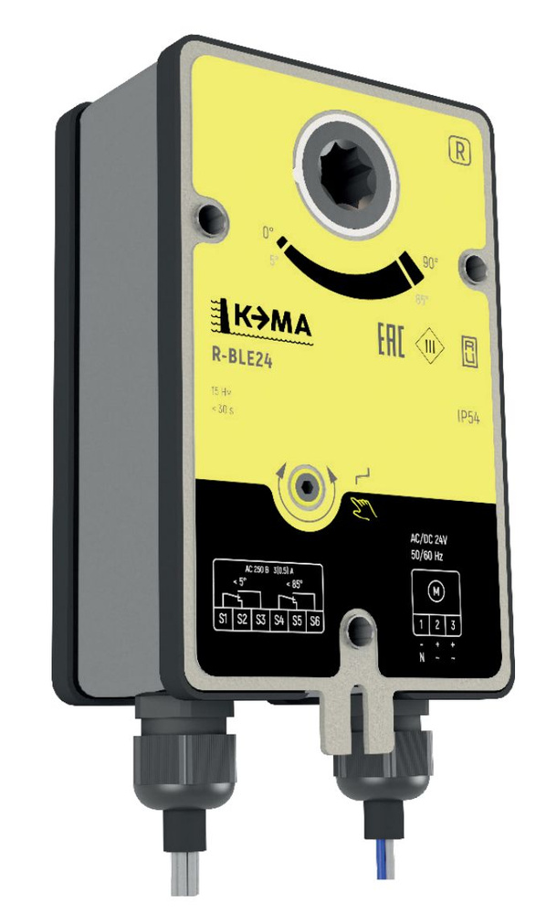 Электропривод КЭМА R-BLE24 для управления заслонками в клапанах вентиляции, дымоудаления и противопожарных #1