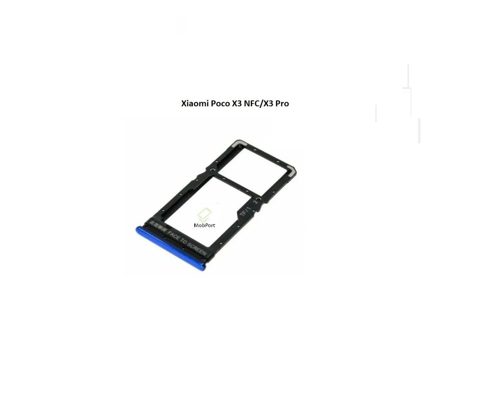 Держатель SIM для Xiaomi Poco X3 NFC/X3 Pro, Синий (Сим Лоток) #1