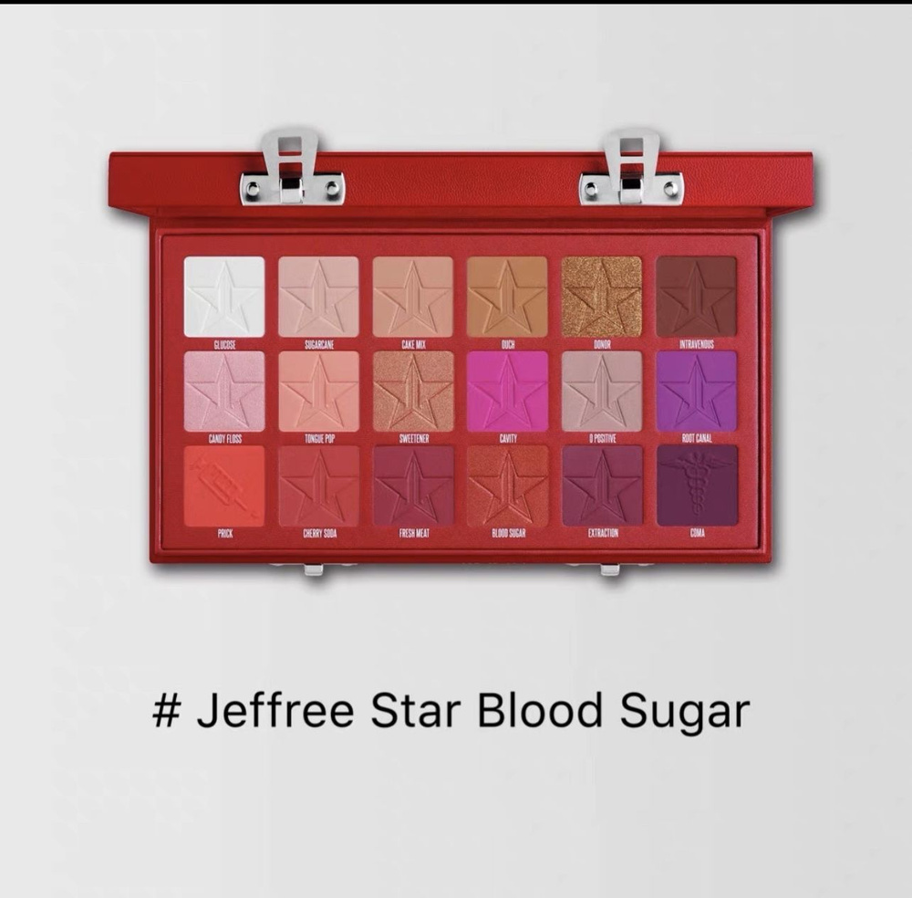 Палетка теней Jeffree Star - Blood Sugar Palette - купить с доставкой по  выгодным ценам в интернет-магазине OZON (1356022556)