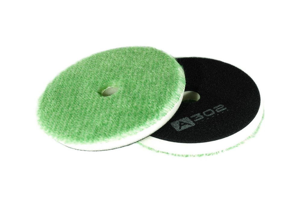 Гибридный полировальник "Зеленая шерсть" на поролоне (ворс 8мм) A302 125 мм.  #1
