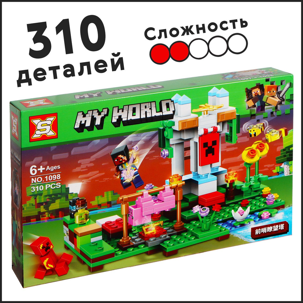 Конструктор Майнкрафт Патруль разбойников, 310 деталей Minecraft, My World  - купить с доставкой по выгодным ценам в интернет-магазине OZON (1293758430)