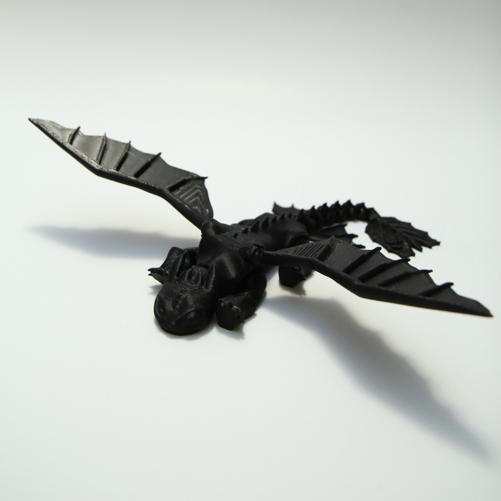 Беззубик подвижный дракон монохромный черный II - купить с доставкой по ...