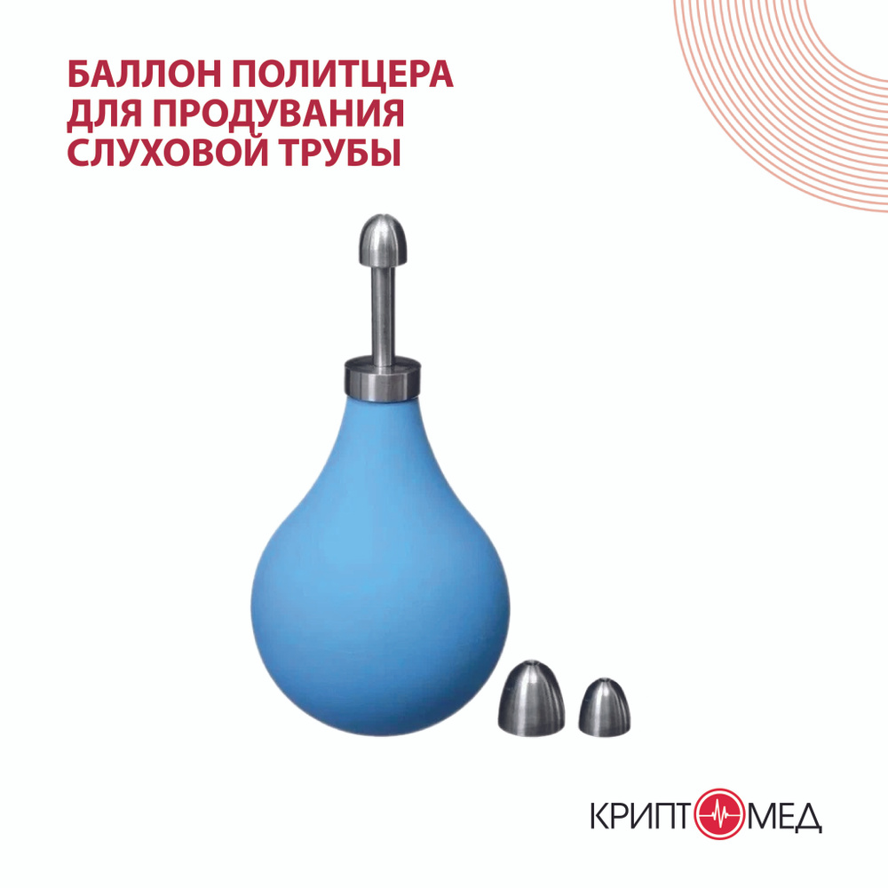Баллон Политцера для продувания слуховой трубы - купить с доставкой по ...