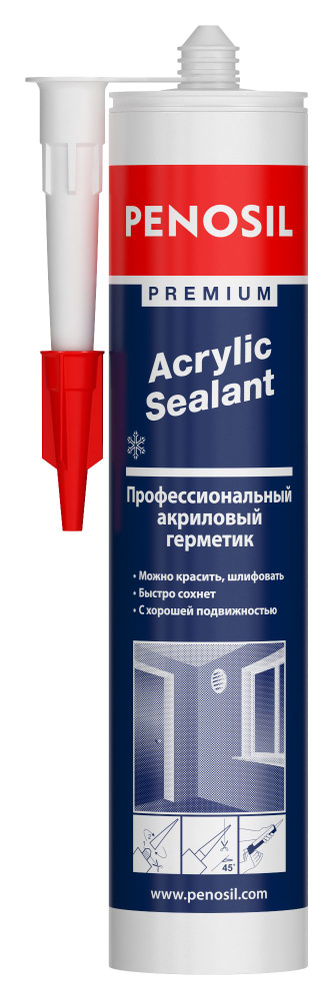 Герметик акриловый белый PENOSIL Premium Acrylic Sealant, 280ml #1