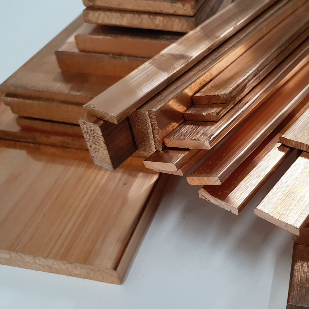 Полоса медная, шина электротехническая М1тв 3мм х 50мм, длина 500мм ...