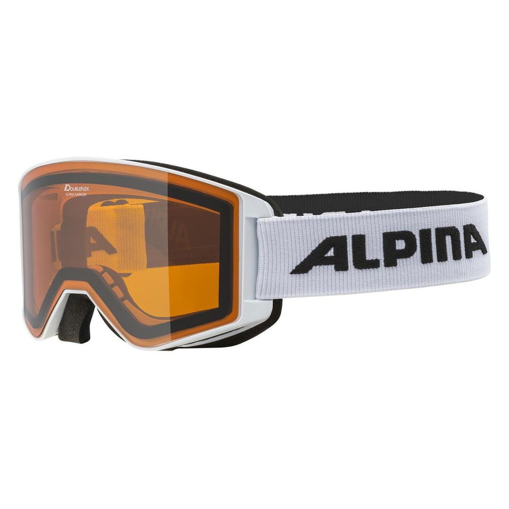 Маска Горнолыжная Alpina Narkoja White Matt/Orange S2 (Б/Р) #1