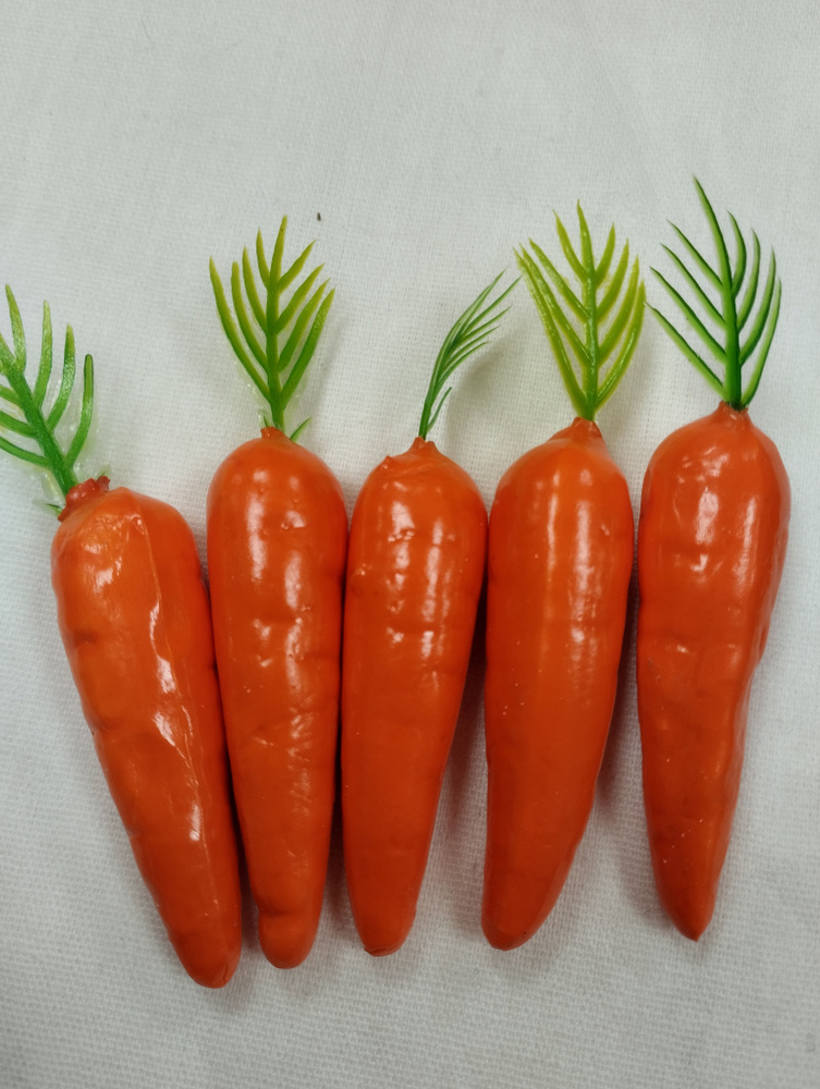 Декоративные овощи Морковка 5 шт 8*1.5 см. - купить с доставкой по ...