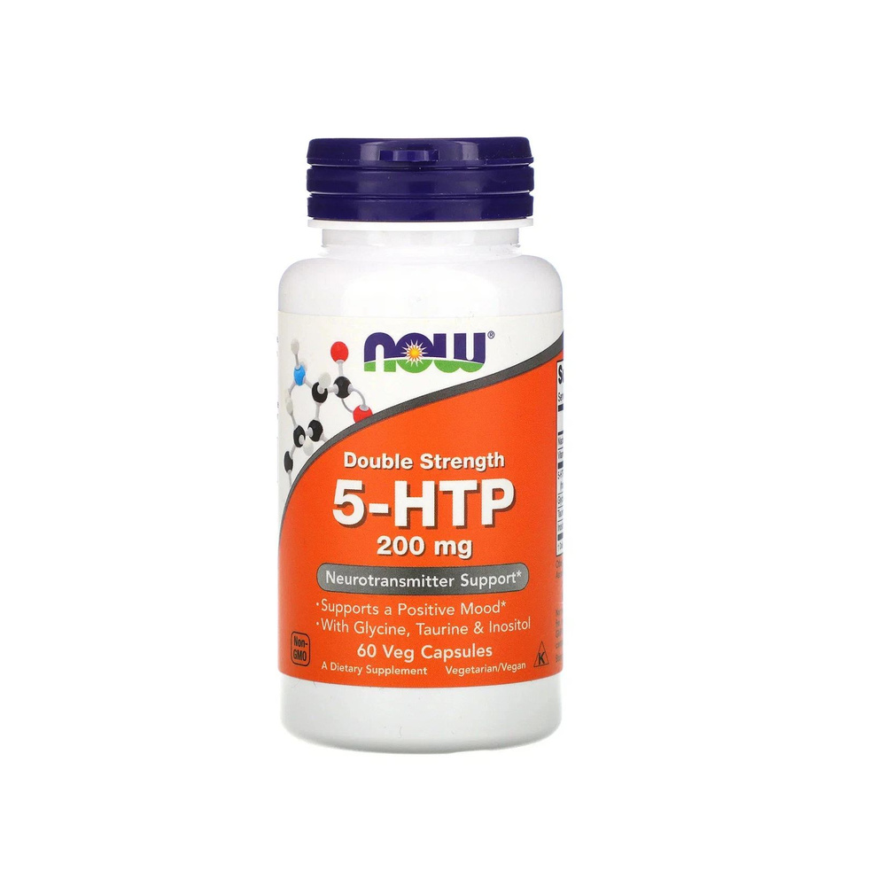 5-HTP Double Strength 200 мг 60 капсул (NOW) #1