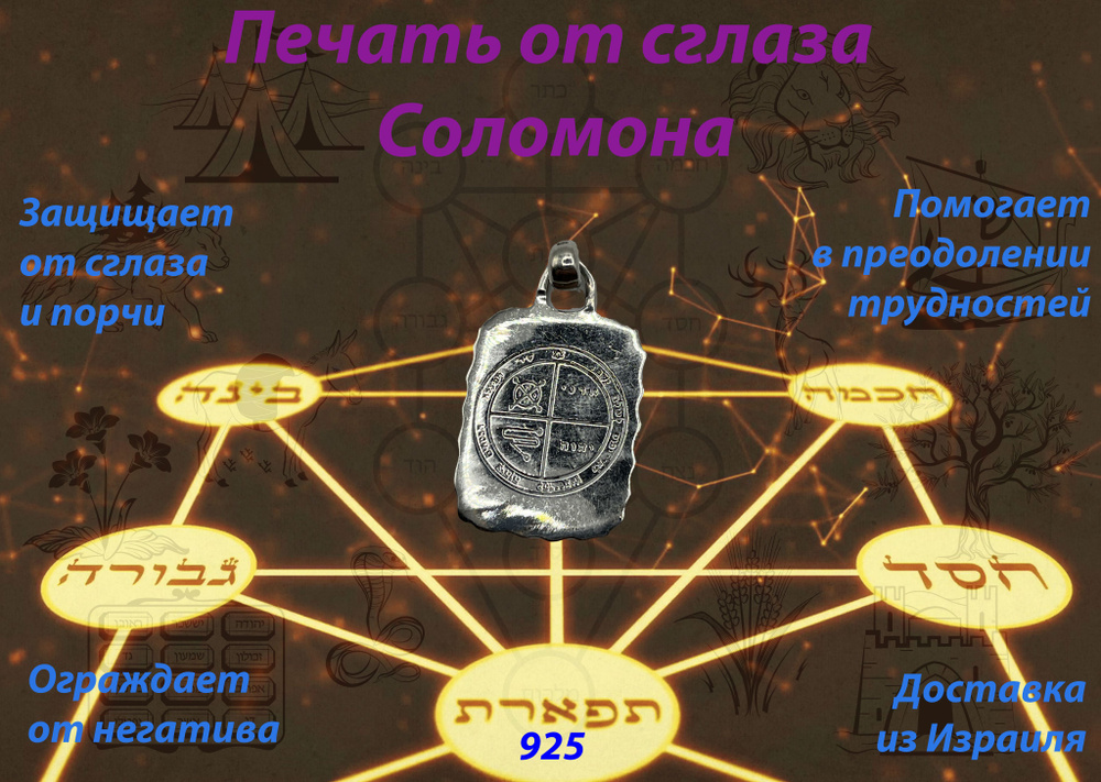 Печать от сглаза Соломона/ третий пентакль Юпитера - купить с доставкой ...