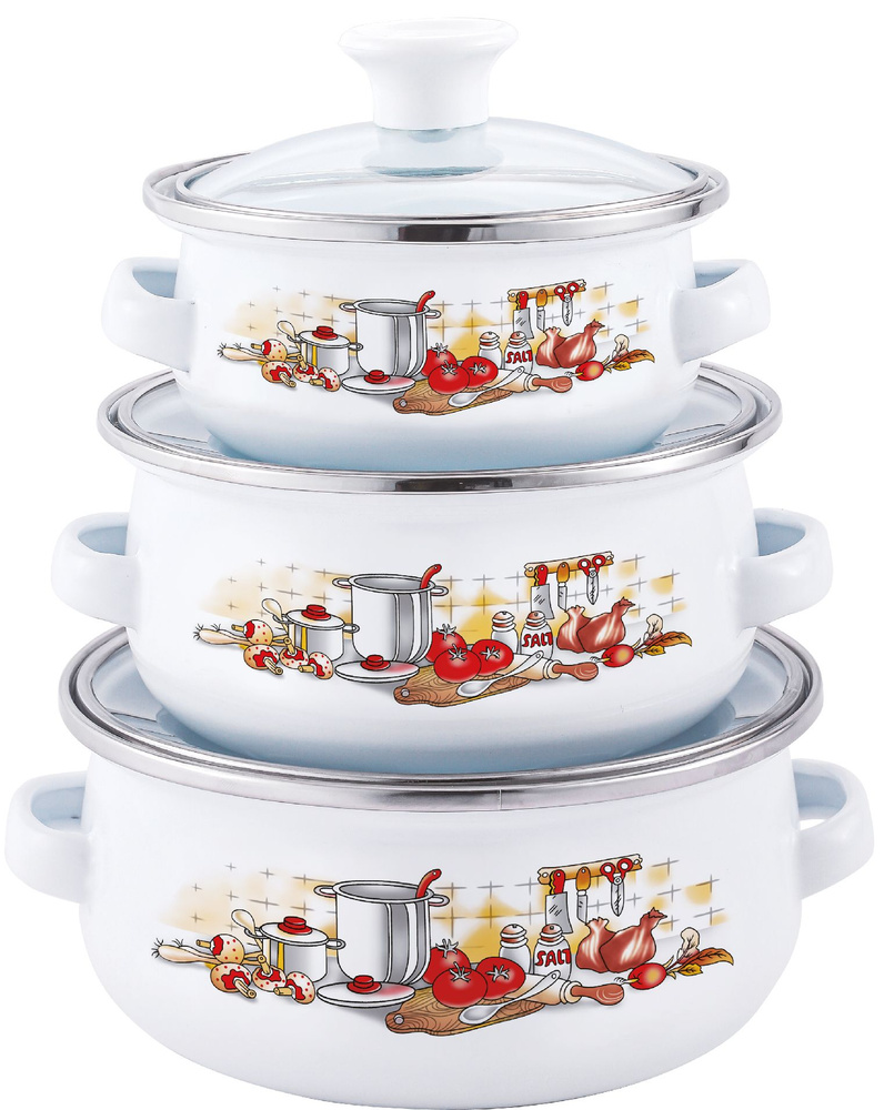 Набор мини-кастрюль Kelli KL-4130 - купить с доставкой по выгодным ...