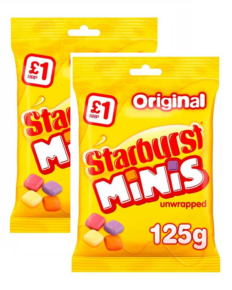 Жевательные конфеты Starburst Minis со вкусом фруктов 125 гр х 2 шт  #1