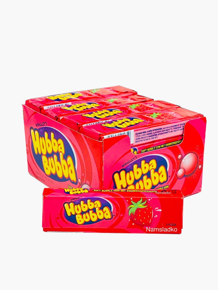 Жевательная резинка Hubba Bubba, Хубба Бубба Клубника 20 шт * 35 гр ...